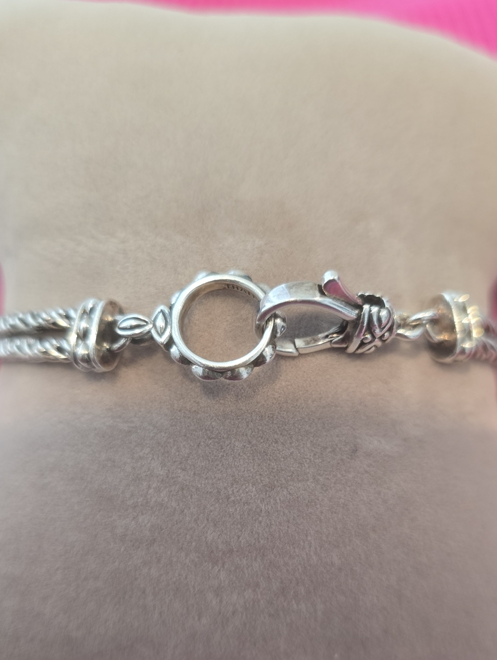Vintage Angela Caputi John Hardy 925 Sterling Silver 14K Gold Accent Bracelet - Picture 3 of 10